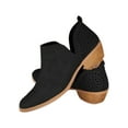 thumbnail image 1 of Gomelly Ladies Booties Slip On Short Bootie Hollow Out Ankle Boots Casual Work Walking Black 5.5, 1 of 3