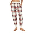 thumbnail image 1 of Gomelly Ladies Palazzo Pant Plaid Print Loungewear Lounge Pants Women Boho Warm Sleepwear Elastic Waisted Bottoms White XXL, 1 of 3