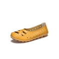 thumbnail image 1 of Gomelly Ladies Shoes Driving Lightweight Slip On Boat Shoes Work Non Slip Comfort Flats Breathable Loafers Dark Yellow 6, 1 of 8