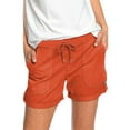 thumbnail image 1 of Gomelly Ladies Short Hot Pants Solid Color Beach Shorts Loose Mini Pant Women Casual Lounge Bottoms Big Pockets Orange XL, 1 of 4