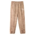 thumbnail image 1 of Gomelly Ladies Sleepwear Elastic Waist Pajama Pants Beam Foot Pj Bottoms Women Casual Sleep Lounge Pant Solid Color Trousers Khaki L, 1 of 2