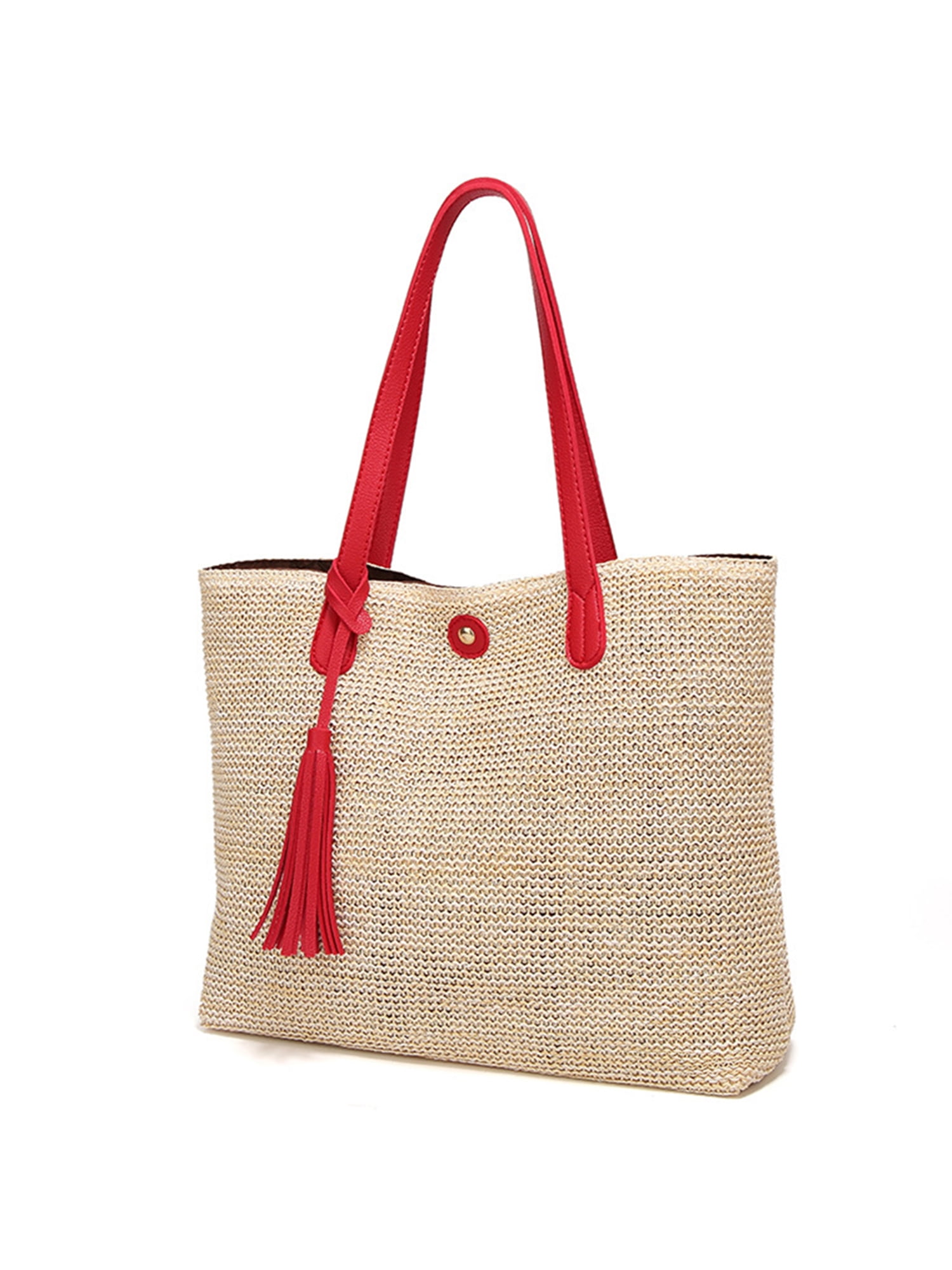 Gomelly Ladies Straw Bags Top Handle Handbag Casual Tote Bag Women