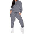 thumbnail image 1 of Gomelly Ladies Sweatsuits Drawstring Jogger Set Casual Two Piece Outfit Women Beam Foot Fitness Tracksuit Sets Hoodies Hooded Sweatshirts And Sweatpants Grey L, 1 of 2
