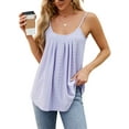 thumbnail image 1 of Gomelly Ladies T Shirts Sleeveless Summer Top Casual Tank Tops Women Sexy Beach Blouse Cami Purple L, 1 of 5
