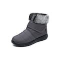 thumbnail image 1 of Gomelly Ladies Winter Boot Slip On Warm Booties Faux Fur Snow Boots Cold Weather Ankle Bootie Work Outdoor Gray 6, 1 of 8
