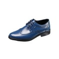 thumbnail image 1 of Gomelly Men Oxfords Formal Dress Shoes Wingtips Brogues Lightweight Leather Shoe Work Wedding Blue 10, 1 of 5