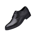 thumbnail image 1 of Gomelly Men Oxfords Lace Up Dress Shoes Wingtips Brogues Lightweight Flats Wedding Office Leather Shoe Black Velvet 8.5, 1 of 3