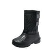 thumbnail image 1 of Gomelly Men Snow Boots Mid Calf Work Shoes Plush Lined Winter Boot Comfort Fishing Cold Weather Black 7.5, 1 of 3