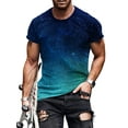thumbnail image 1 of Gomelly Men Summer Tops Short Sleeve T-shirt Fashion T Shirts Mens Bright Work Tee Crew Neck Blouse Style M L, 1 of 2