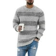 thumbnail image 1 of Gomelly Men Sweater Crew Neck Pullover Knitwear Jumper Tops Mens Regular Fit Winter Knitted Sweaters Long Sleeve Gray S, 1 of 6
