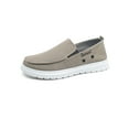 thumbnail image 1 of Gomelly Men's Casual Cloth Shoes Canvas Slip on Loafers Leisure Vintage Flat Boat Shoes Coffee 10.5, 1 of 7