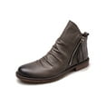 thumbnail image 1 of Gomelly Mens Ankle Boots Leather Casual Loafers Dress Shoes Gray 8, 1 of 5