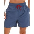 thumbnail image 1 of Gomelly Mens Boardshorts Drawstring Swimsuit Breathable Beach Pants Men Sports Hot Spring Bathing Suit Elastic-Waist Swimming Navy Blue A XXL, 1 of 3