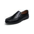 thumbnail image 1 of Gomelly Mens Boat Shoe Driving Flats Comfort Loafers Non-Slip Penny Loafer Wedding Office Moccasins Black 10.5, 1 of 9
