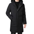 thumbnail image 1 of Gomelly Mens Coat Long Sleeve Outwear Casual Winter Warm Jacket Men's Business Overcoats Puffer Black L, 1 of 4