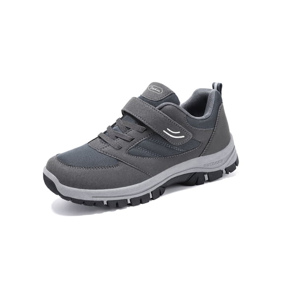 Gomelly Mens Sneakers Lace Up Hiking Shoes Round Toe Walking Shoe Comfort Trainers Trail Running Athletic Sneaker Grey 7