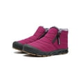 thumbnail image 1 of Gomelly Mens Snow Boots Plush Lining Warm Shoes Outdoor Winter Boot Zipper Ankle Booties Cold Weather Walking Red 8, 1 of 9