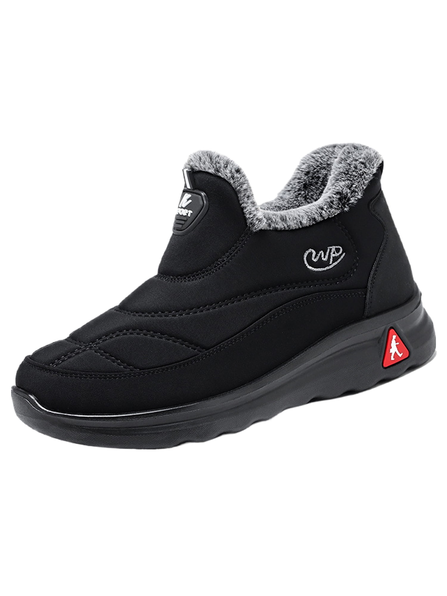 Gomelly Mens Snow Boots Thick Fleece Winter Warm Shoes Slip On Ankle