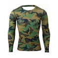thumbnail image 1 of Gomelly Mens T Shirt Long Sleeve Compression Base Layer Tops Stretch Men Breathable Sports Skinny Long -sleeved Camouflage Green S, 1 of 7