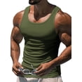 thumbnail image 1 of Gomelly Mens Tank Tops Sleeveless Summer Athletic Muscle Shirts Men's Stretch Sport Tee Solid Color Vest Green L, 1 of 3