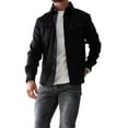 thumbnail image 1 of Gomelly Mens Tops Lapel Neck Shirts Lightweight Tunic Shirt Men Regular Fit Work Blouse Long Sleeve Black 2XL, 1 of 2