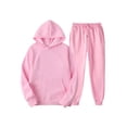 thumbnail image 1 of Gomelly Mens Tracksuit Hooded 2 Piece Hoodie Casual Hoodies And Sweatpant Set Men Lounge Workout Jogger Sets Solid Color Sweatsuit Pink L, 1 of 2