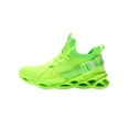 thumbnail image 1 of Gomelly Mens Trainers Mesh Sneakers Lace Up Athletic Shoes Non-Slip Shoe Fitness Workout Jogging Flats Fluorescent Green 8.5, 1 of 2