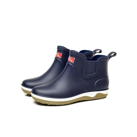Gomelly Rain Boots for Men Waterproof Rubber Boots Lightweight Mud Garden Shoes Comfort Outdoor Work Boots Blue-2 9