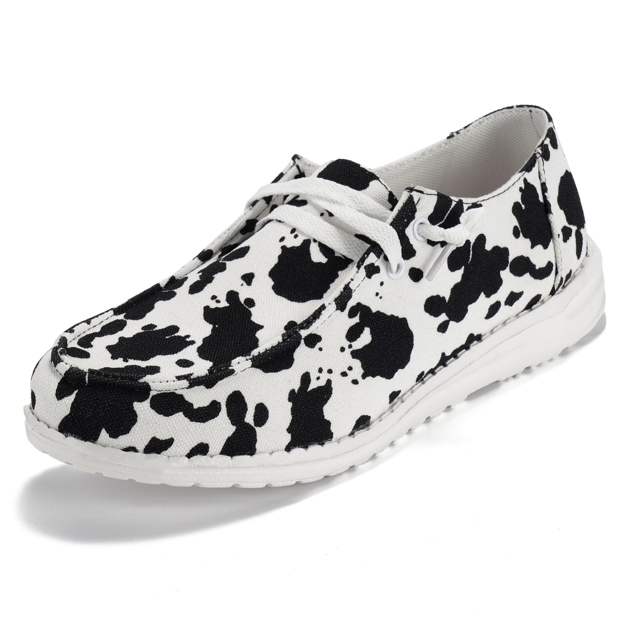Pink And Grey Cow Print Men's Slip On Sneakers main image 1