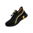 thumbnail image 1 of Gomelly Unisex Ankle Boots Steel Toe Work Shoes Lace Up Safety Boot Comfortable Sneakers Outdoor Working Black And Yellow 7, 1 of 7