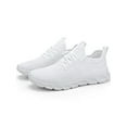 thumbnail image 1 of Gomelly Unisex Sneakers Flat Casual Shoe Lace Up Fashion Sneaker Non Slip Sport Shoes Work Outdoor White 5.5, 1 of 9