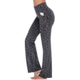 thumbnail image 1 of Gomelly Women Bottoms High Waist Yoga Pants Tummy Control Leggings Ladies Staight Bodybuilding Jeggings Boot Cut Trousers Flecking Gray XS, 1 of 4