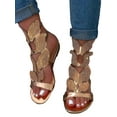 thumbnail image 1 of Gomelly Women Buckle Butterfly Rhinestone Gladiator Flat Summer Glitter Open Toe Sandals Shoes Size 4-12, 1 of 3