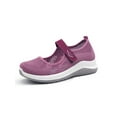 thumbnail image 1 of Gomelly Women Flats Comfort Casual Shoe Mesh Sneakers Non-Slip Mary Jane Sports Work Walking Shoes Purple 8, 1 of 7