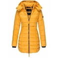thumbnail image 1 of Gomelly Women Jacket Solid Color Outwear Plain Coat Ladies Buttons Winter Overcoats Long Sleeve Yellow XXXL, 1 of 3
