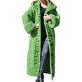 thumbnail image 1 of Gomelly Women Jumper Tops Long Sleeve Knitted Sweaters Loose Sweater Ladies Casual Work Overcoat Solid Color Cardigan Green 3XL, 1 of 2