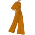 thumbnail image 1 of Gomelly Women Jumpsuits Bohemian Long Pants Loose Romper Ladies Boho Vacation Harem Pant Wide Leg Trousers Khaki XL, 1 of 2