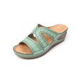 thumbnail image 1 of Gomelly Women Platform Sandal Summer Wedges Shoes Beach Wedge Sandals Lightweight Mules Slides Indoor Daily Green 8.5, 1 of 2