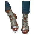 thumbnail image 1 of Gomelly Women Shoes Rhinestone Sandals Open Toe Flats Lightweight Butterfly Sandal Indoor Daily White 4.5, 1 of 6