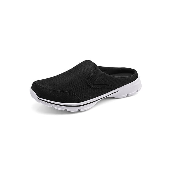 Gomelly Women's Backless Walking Sneakers Summer Slip-on Mule Shoes Closed Toe Slippers