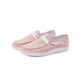 thumbnail image 1 of Gomelly Women Fashion Canvas Sneakers Slip on Shoes Low Top Casual Walking Shoes Flats, 1 of 1