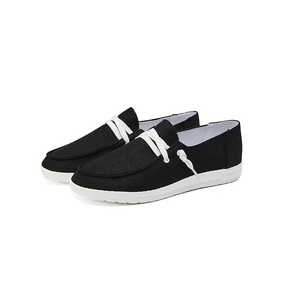 Gomelly Women's Canvas Low Top Casual Fashion Lace Up Shoe Slip On Slide Sneakers