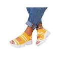 thumbnail image 1 of Gomelly Women's Sandal Beach Wedge Sandals Summer Casual Shoes Breathable Walking Shoe Outdoor Vacation Yellow 9, 1 of 3