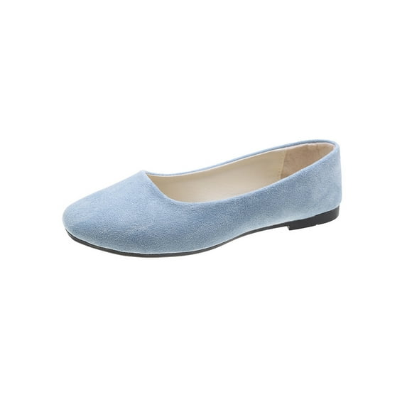 Gomelly Womens Ballet Flats Slip On Flats Casual Shoes Light Blue 8