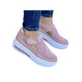 thumbnail image 1 of Gomelly  Womens Magic Tape Sneakers Hollow Trainers Wedge Casual Round Toe Shoes Size 5-9, 1 of 5