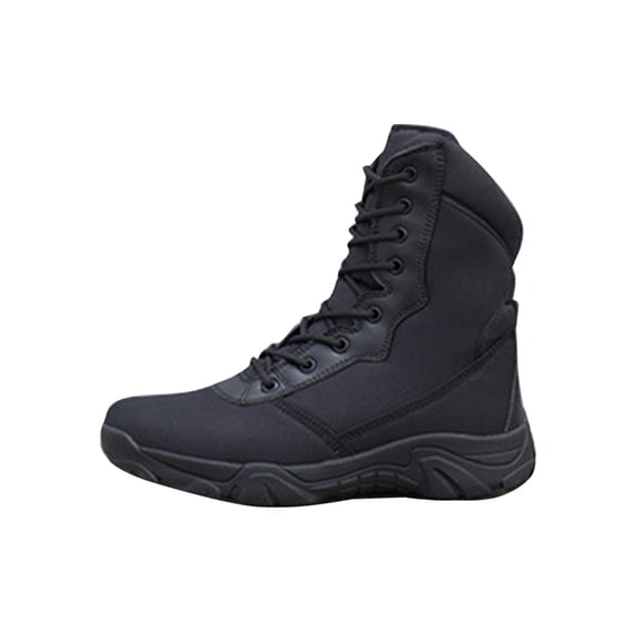 Gomelly Womens Military Tactical Boot High Top Hiking Booties Camouflage Combat Boots Breathable Desert Bootie Jungle Camping Outdoor Shoes Black 8