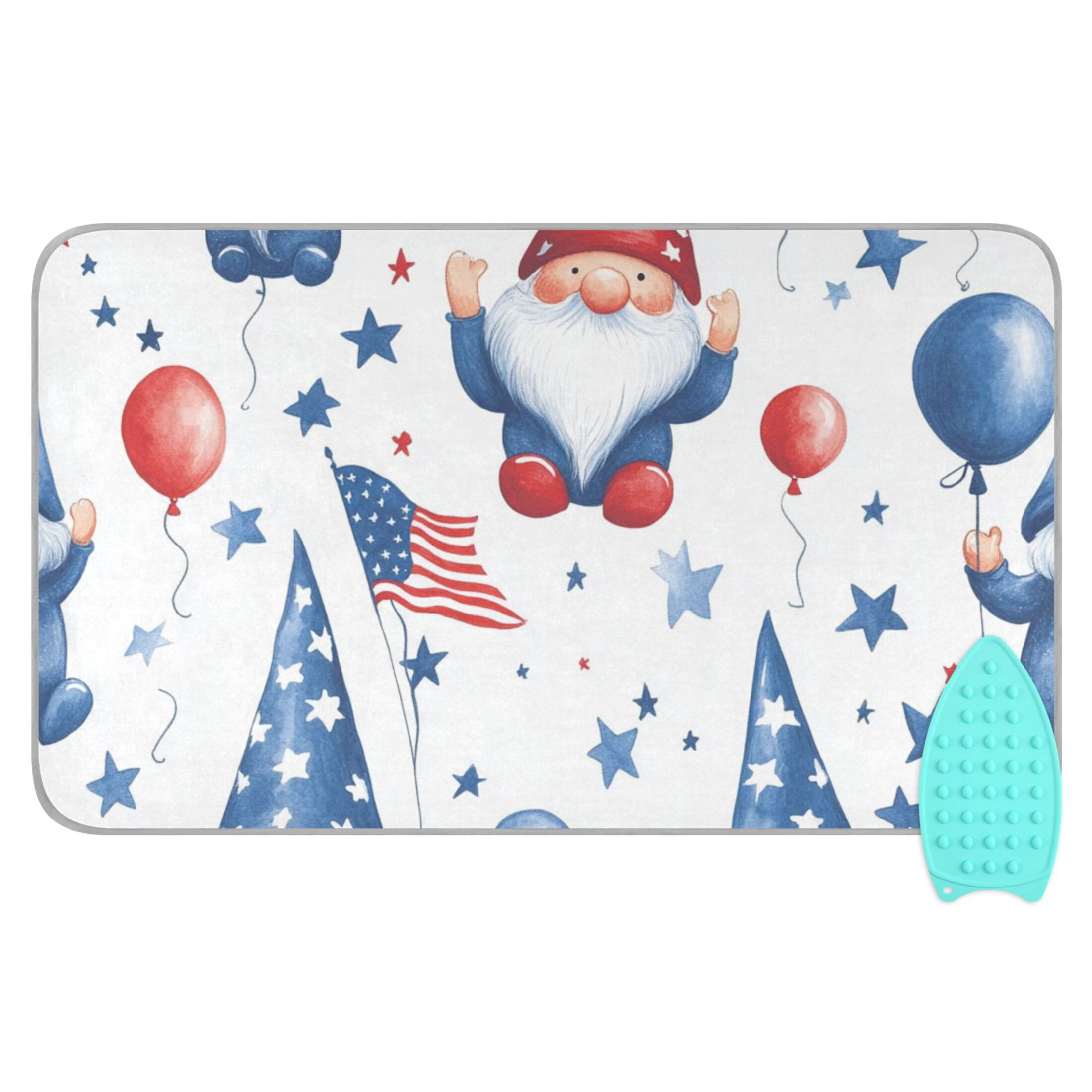 Gomes Hold Balloons Stars July 4th Ironing Mat Blanket Portable Travel Ironing Pad Heat Resistant Pad 47.2" x 27.6”