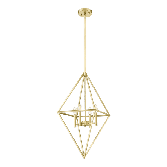 Vivio Lighting Gomez Modern Champagne Gold 4-Light Triangle Pendant Light