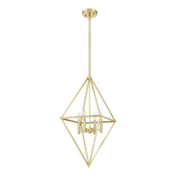 Vivio Lighting Gomez Modern Champagne Gold 4-Light Triangle Pendant Light