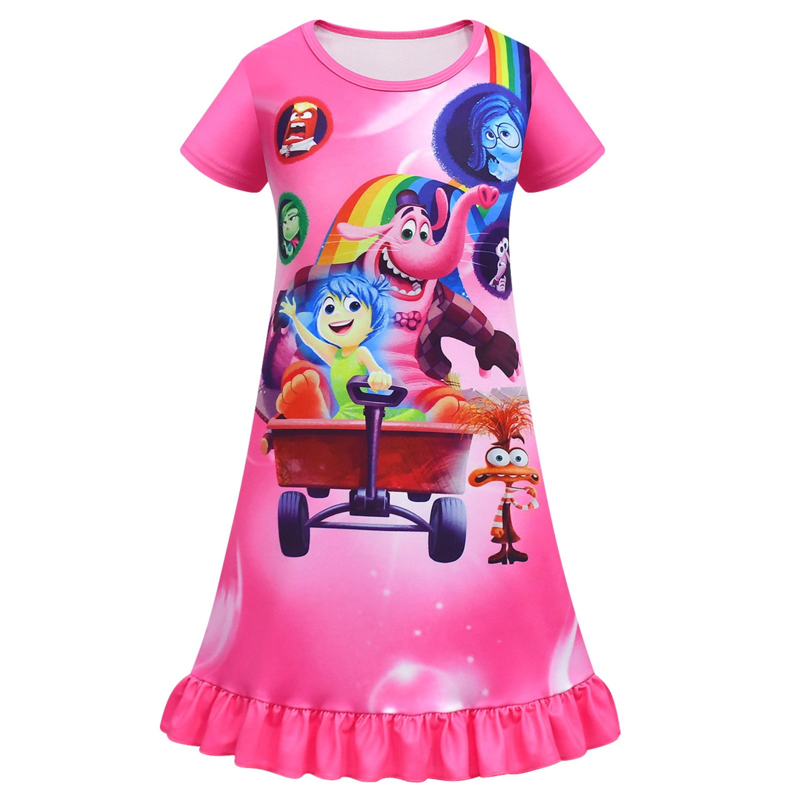 Gomind Girls Halloween Inside Out 2 Costume Cartoon Joy Costume Dress up for Kids Halloween Cosplay Party Dress Outfit Walmart